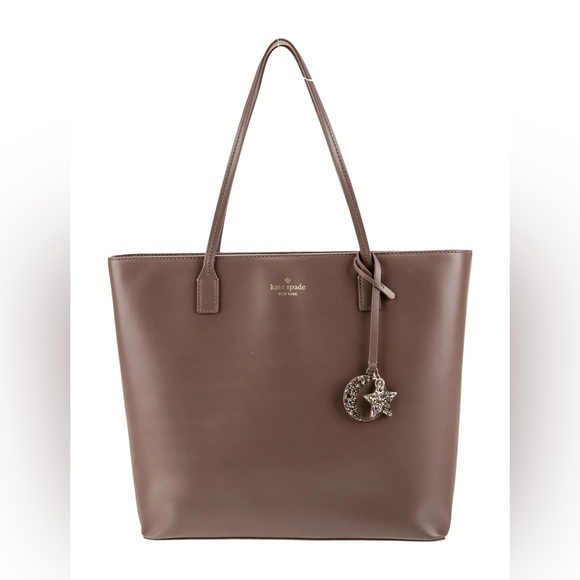 Kate Spade New York Kearny Street Grecia Tote Bag Purse in Taupe Leather